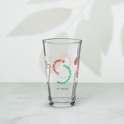 Holiday Cheer? I'll Take Mine With A Side Of Therapy, Thanks - Funny Christmas pint glass