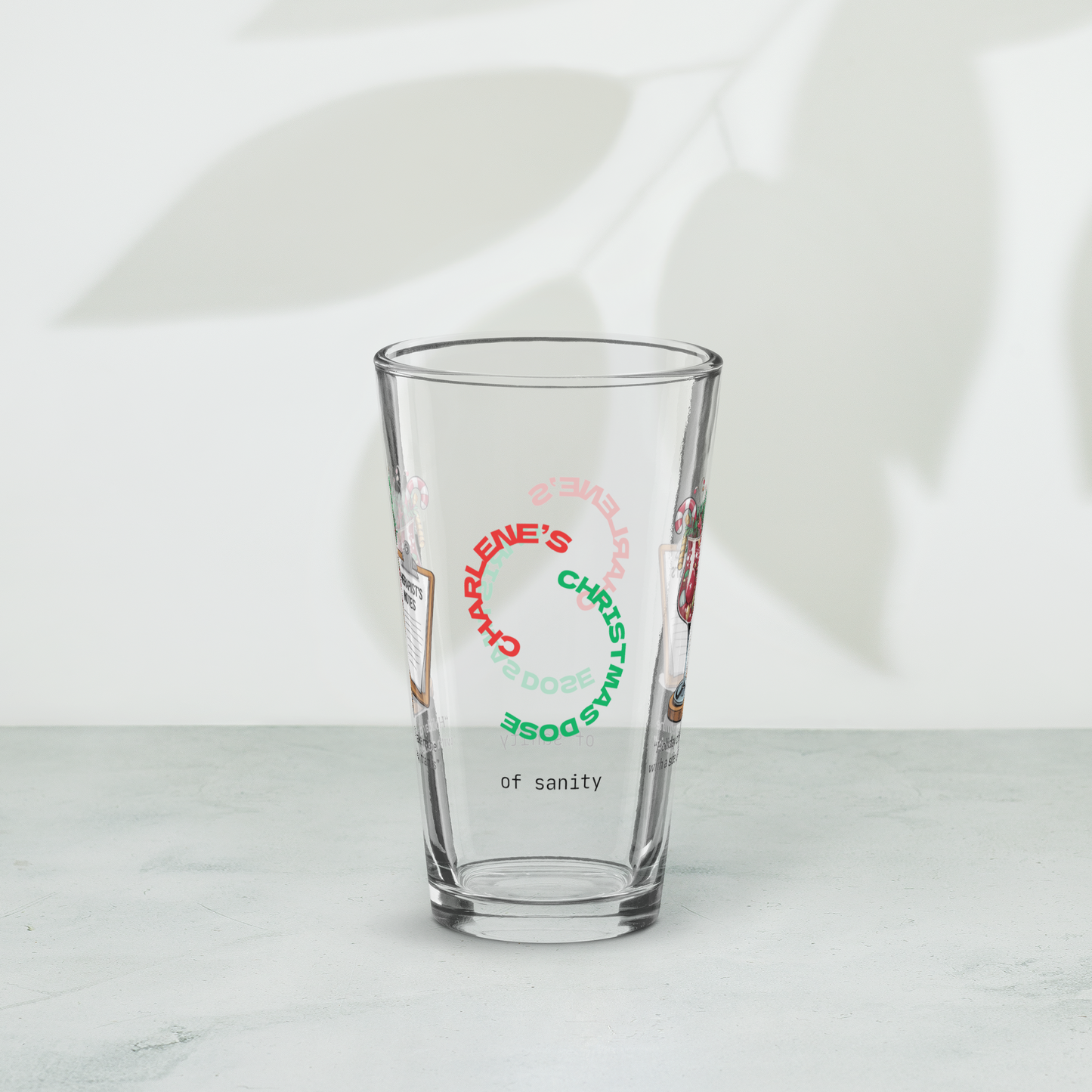 Holiday Cheer? I'll Take Mine With A Side Of Therapy, Thanks - Mental health holiday pint glass