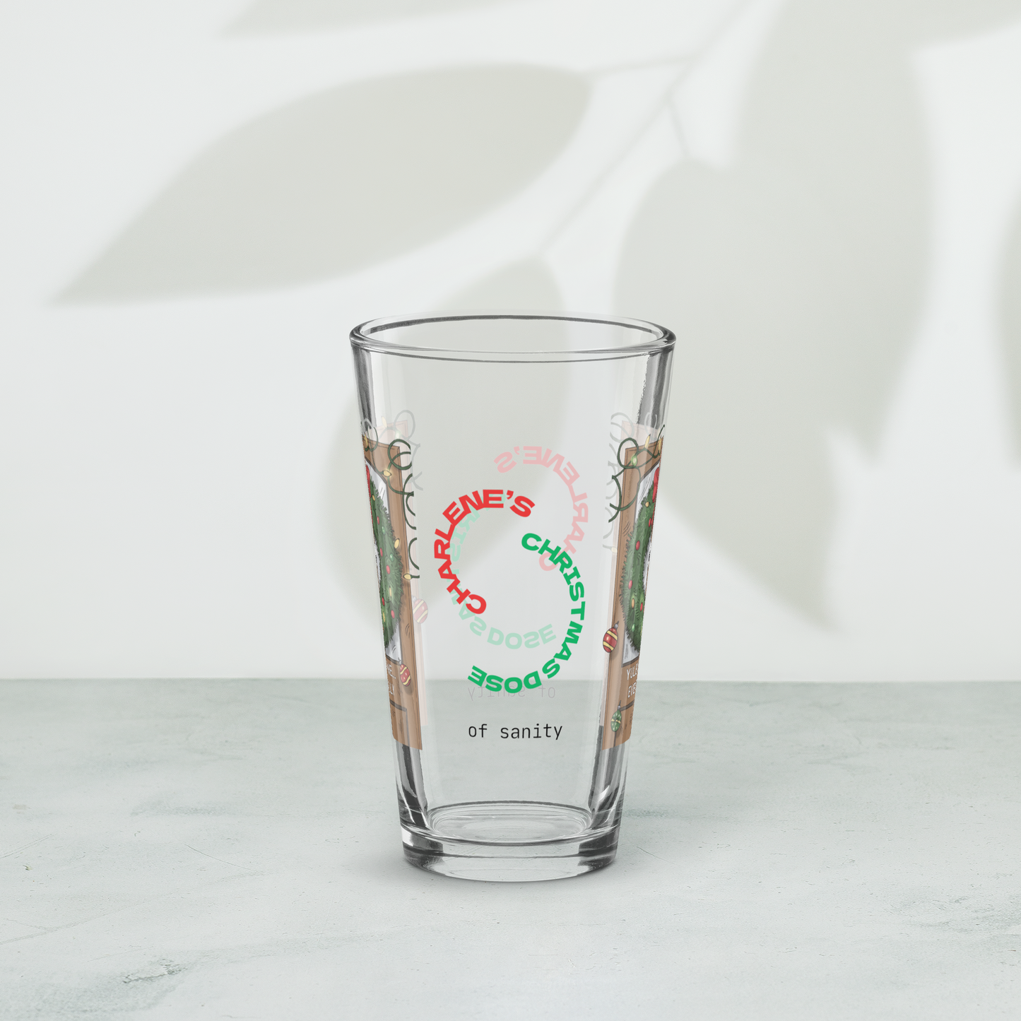 Yule Be Fine… Eventually - Funny holiday Christmas mental health pint glass, self-care gift