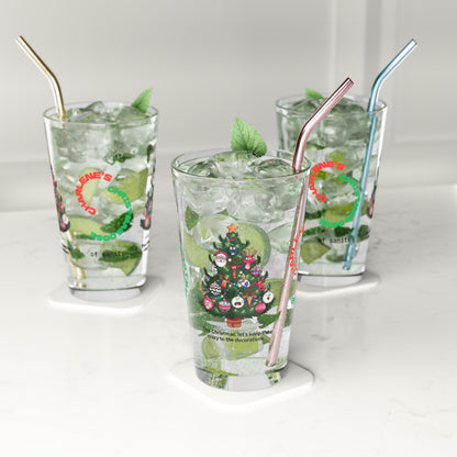 This Christmas, Let's Keep The Crazy To The Decorations - Funny holiday Christmas pint glass
