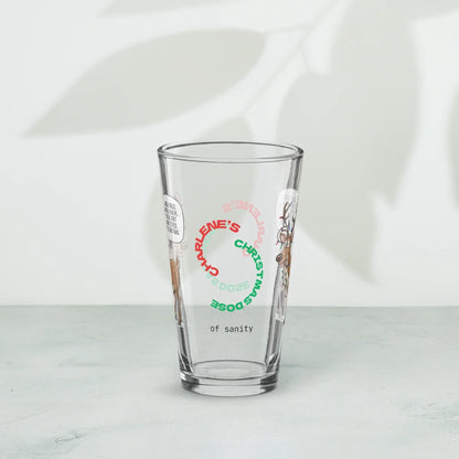 Shop our premium jingle bells mental health christmas pint glass from MySisterIsASurvivor.