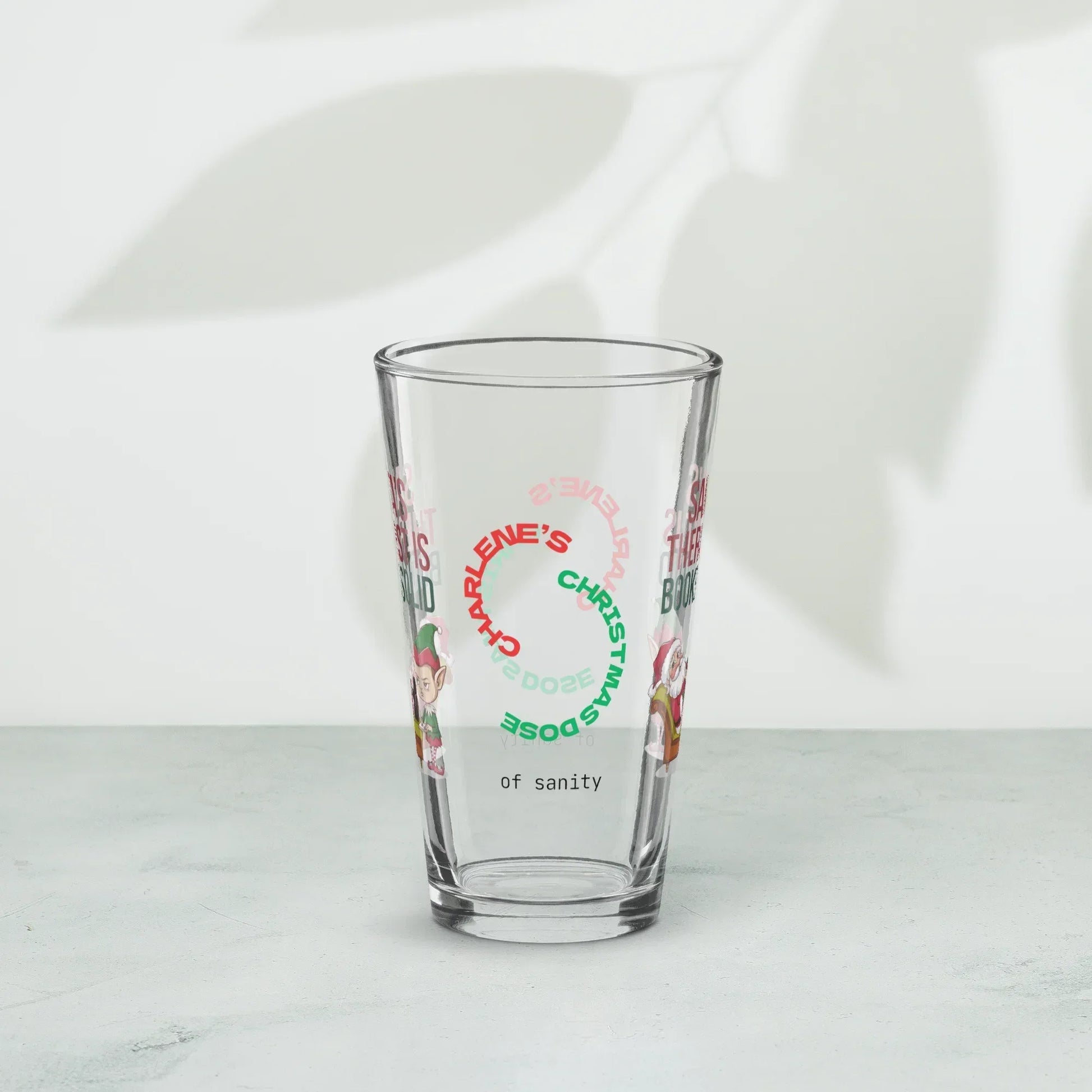 Shop our premium santas therapist is booked solid christmas pint glass 1 from MySisterIsASurvivor.