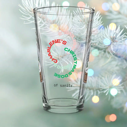 Shop our premium mindful moments merry holidays christmas pint glass from MySisterIsASurvivor.