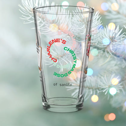 Holiday Cheer? I'll Take Mine With A Side Of Therapy, Thanks - Mental health holiday pint glass