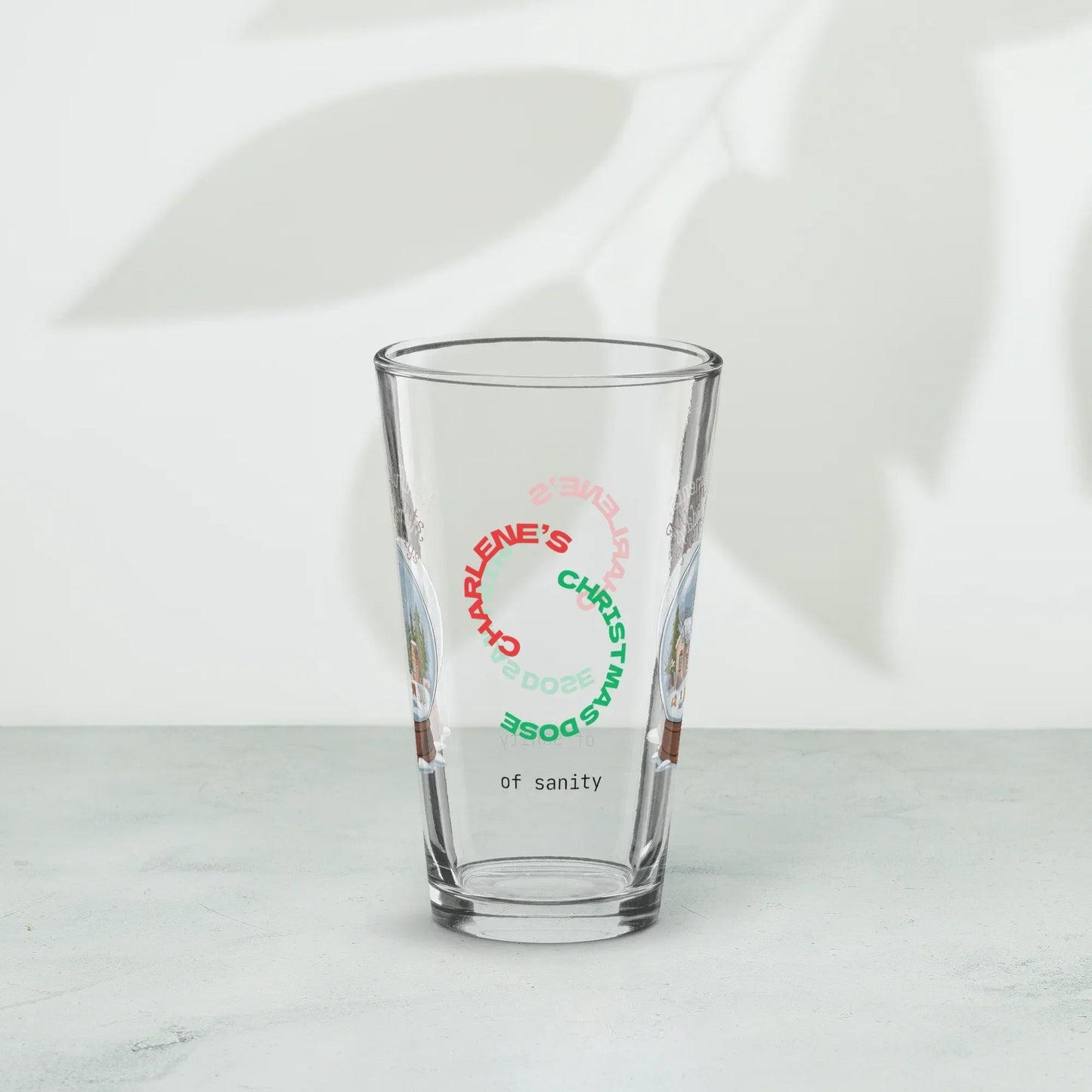 Shop our premium mindful moments merry holidays christmas pint glass 1 from MySisterIsASurvivor.