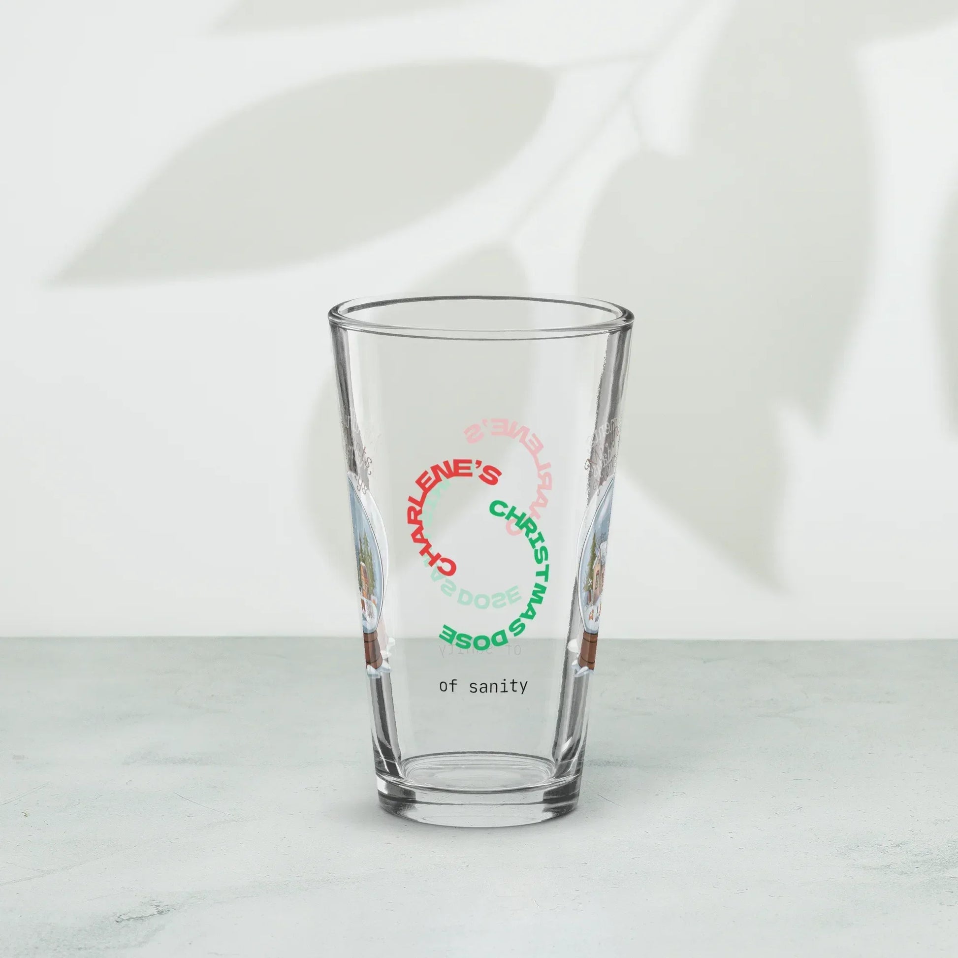 Shop our premium mindful moments merry holidays christmas pint glass 1 from MySisterIsASurvivor.