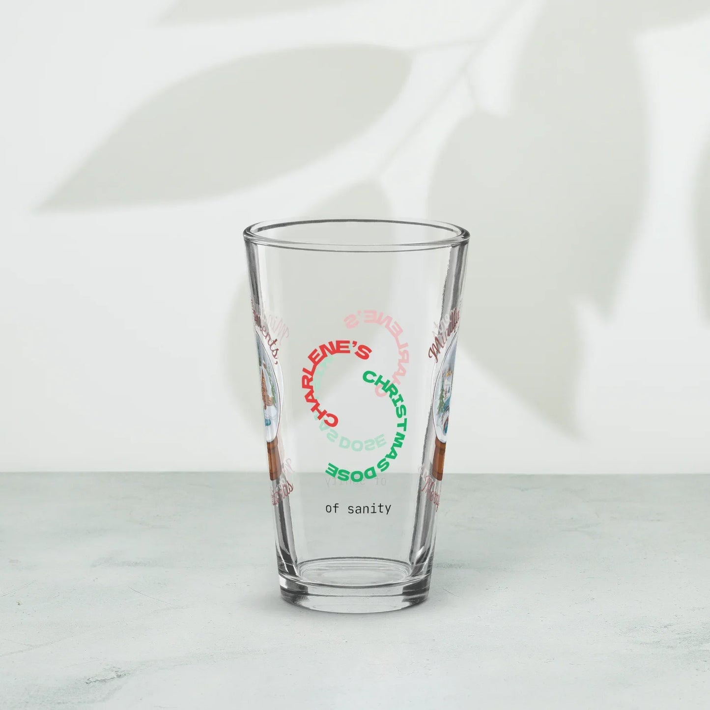 Shop our premium mindful moments merry christmas pint glass from MySisterIsASurvivor.
