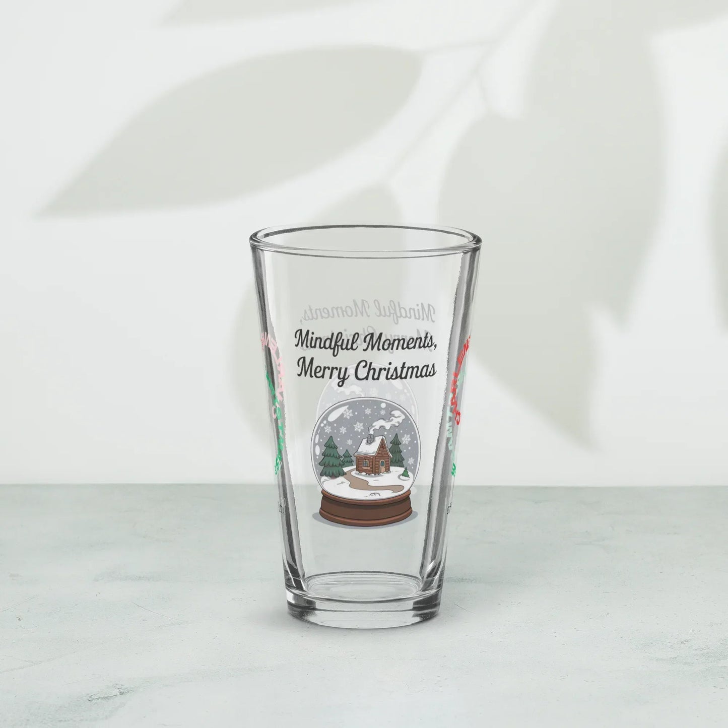 Shop our premium mindful moments merry christmas pint glass 1 from MySisterIsASurvivor.