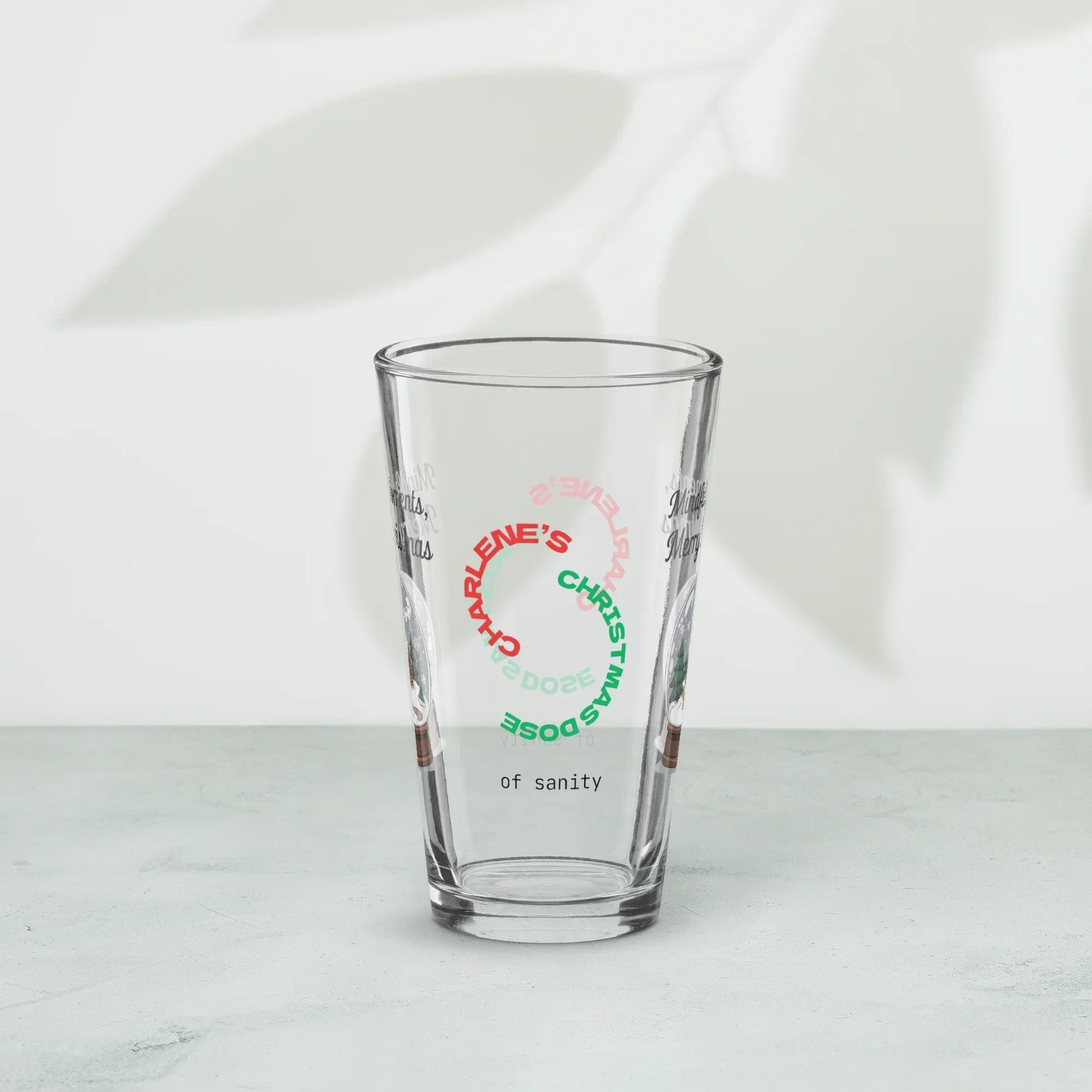 Shop our premium mindful moments merry christmas pint glass 1 from MySisterIsASurvivor.