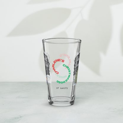Silent Night, Peaceful Mind - Christmas mental health pint glass, mindfulness holiday gift