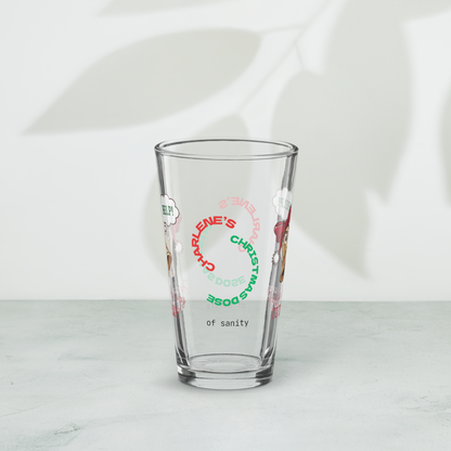 Jingle All The Way To Therapy - Funny holiday mindfulness Christmas pint glass gift