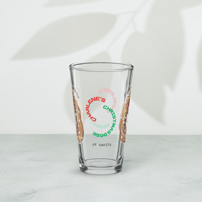 Cozy Up And Care For You - Holiday mindfulness Christmas pint glass for self-care