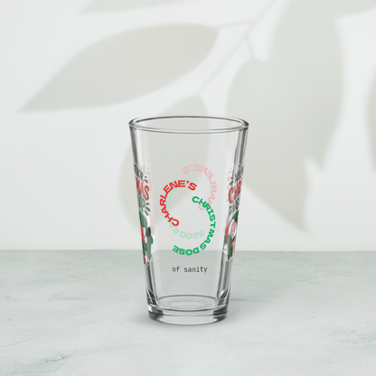 All I Want For Christmas Is A Nap - Funny holiday mental health pint glass for cozy self-care
