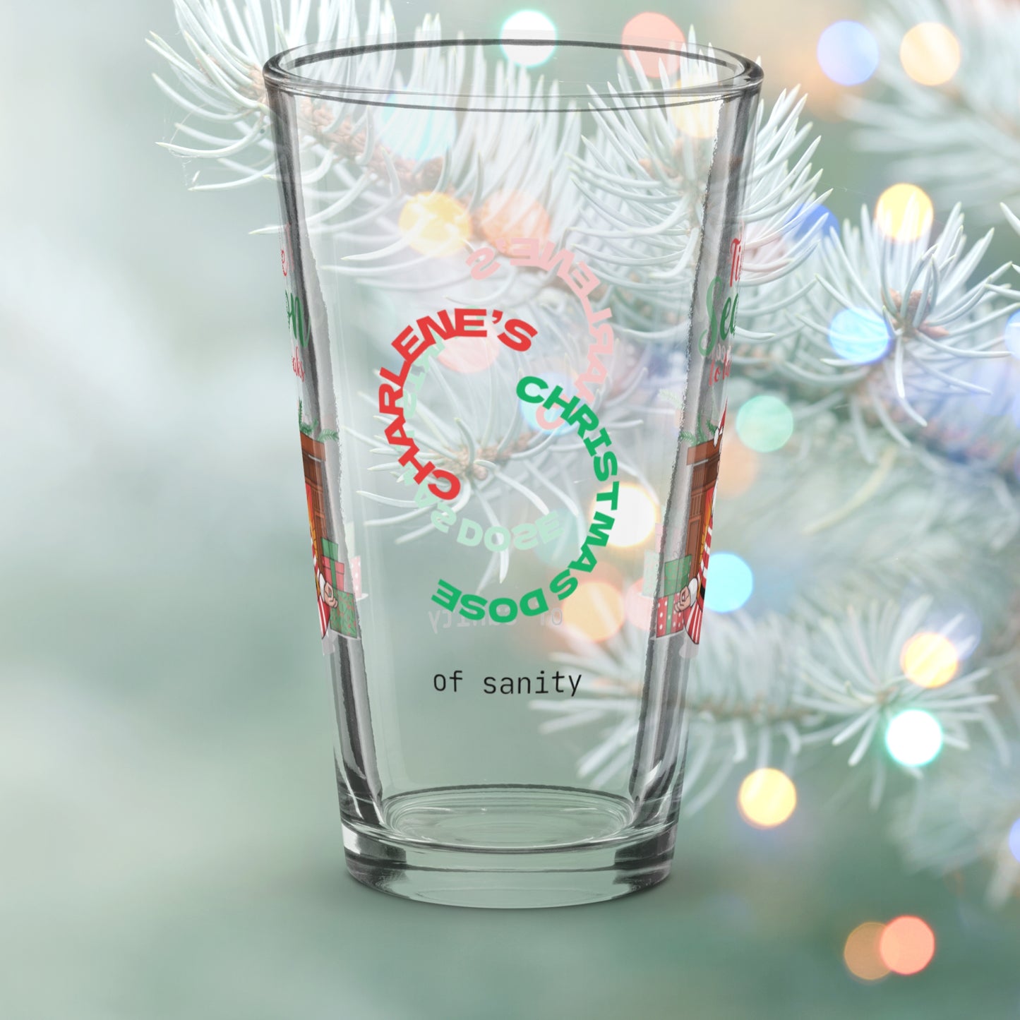 Tis The Season To Take Breaks - Holiday self-care Christmas pint glass, mindful mental health gift