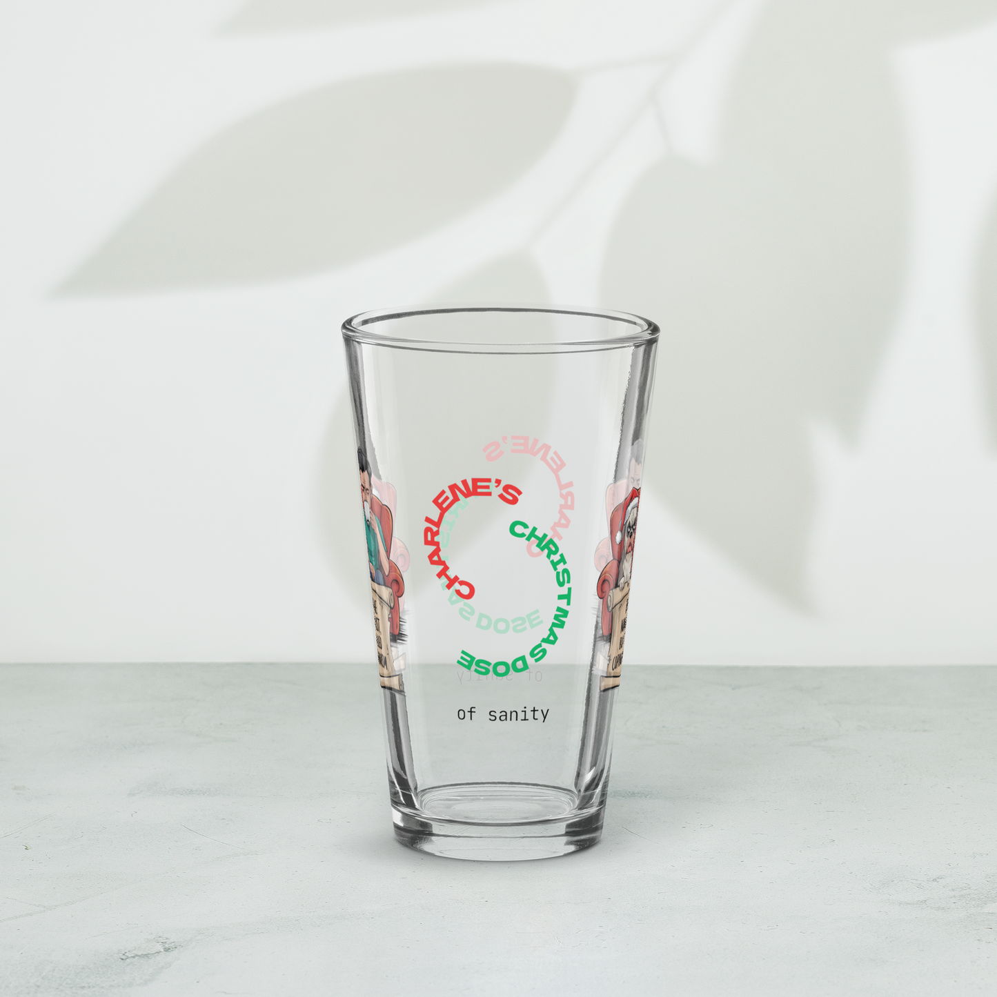 I'm On The Naughty List, But It's Called Coping Mechanism - Funny Christmas pint glass gift