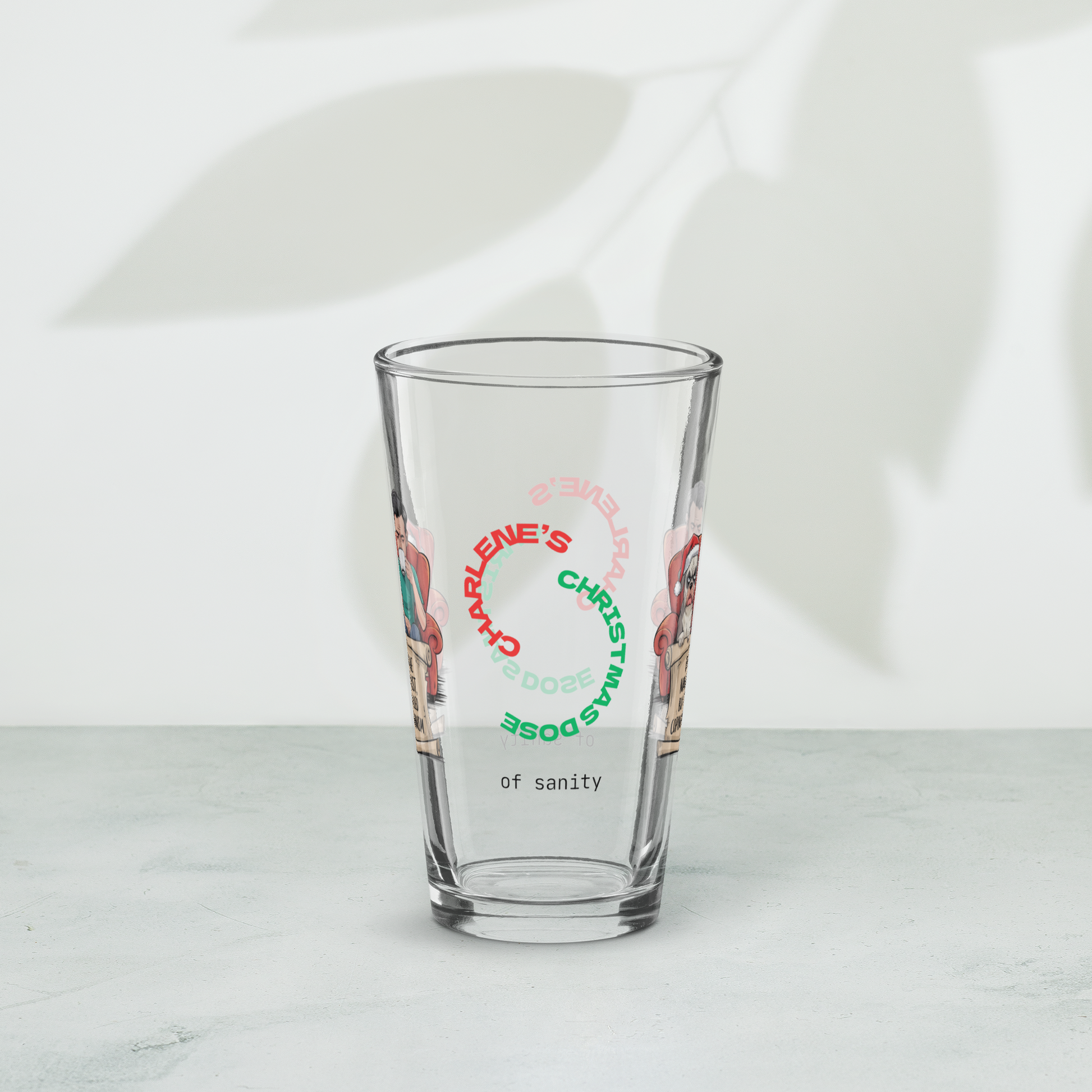 I'm On The Naughty List, But It's Called Coping Mechanism - Funny Christmas pint glass gift