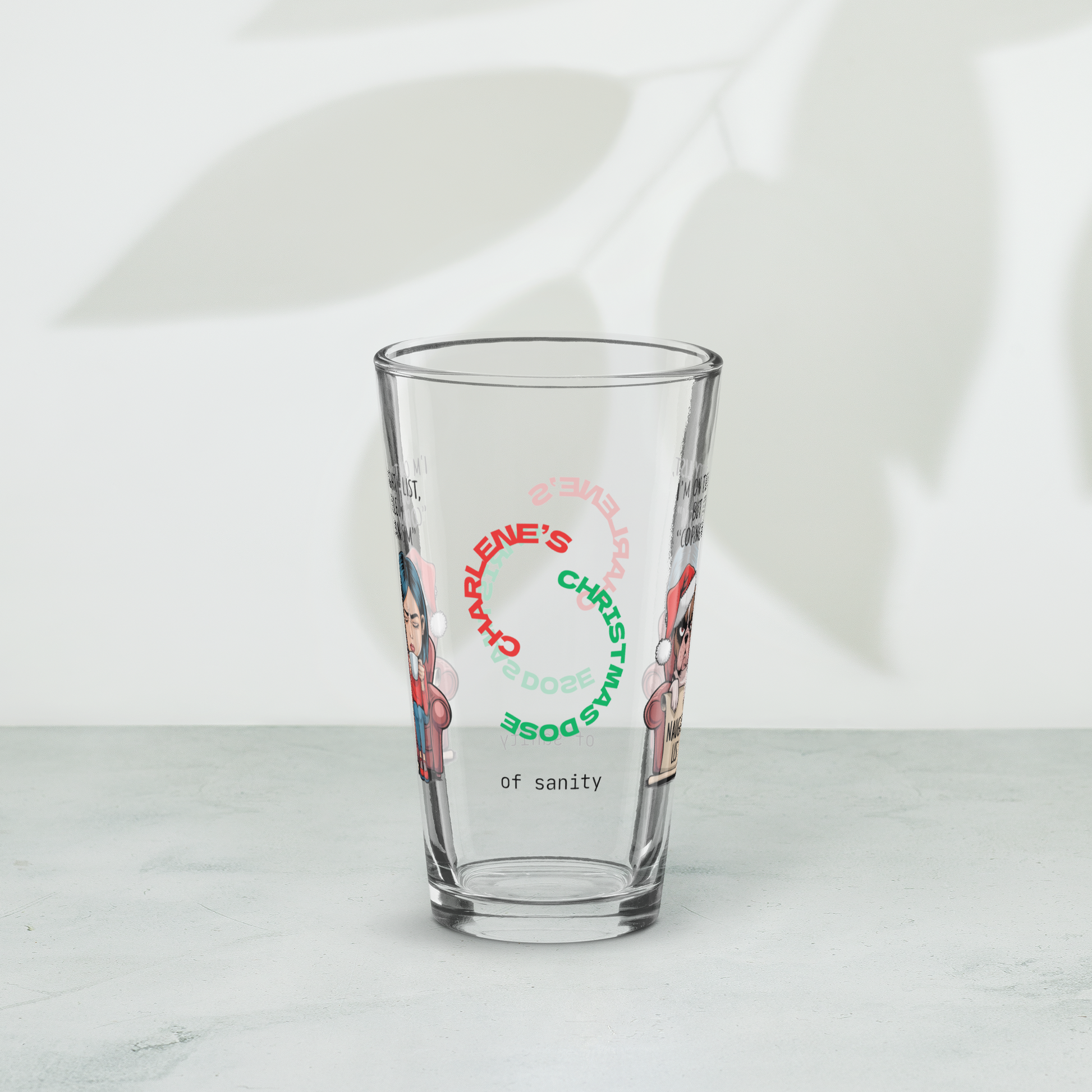 I'm On The Naughty List, But It's Called Coping Mechanism - Holiday mental health pint glass