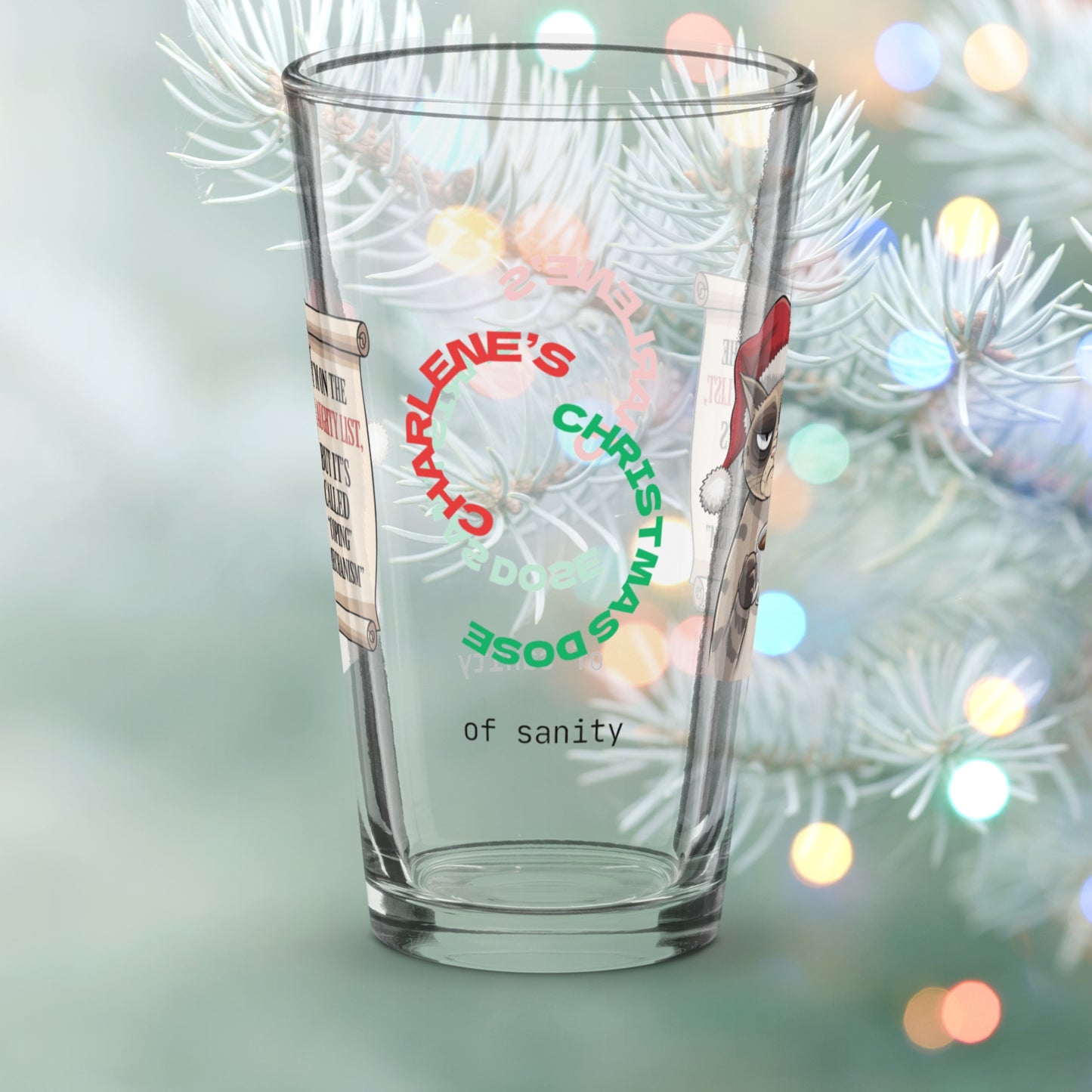 I'm On The Naughty List, But It's Called Coping Mechanism - Funny mental health Christmas pint glass