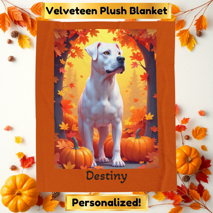 Rottweiler (White) velveteen plush blanket, personalized dog throw for Rottweiler fans, cozy gift for dog lovers