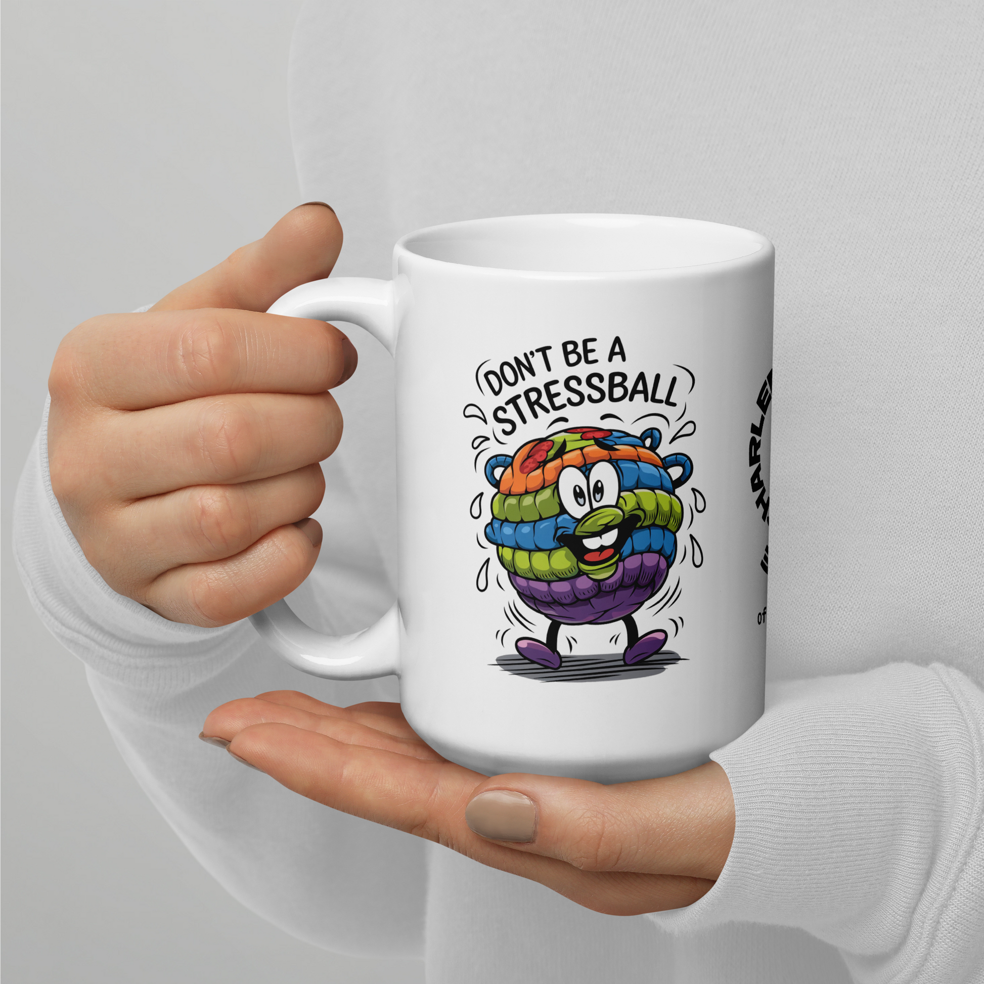 Don’t Be a Stressball funny mug personalized coffee cup with fun saying, perfect gift for friends and coworkers