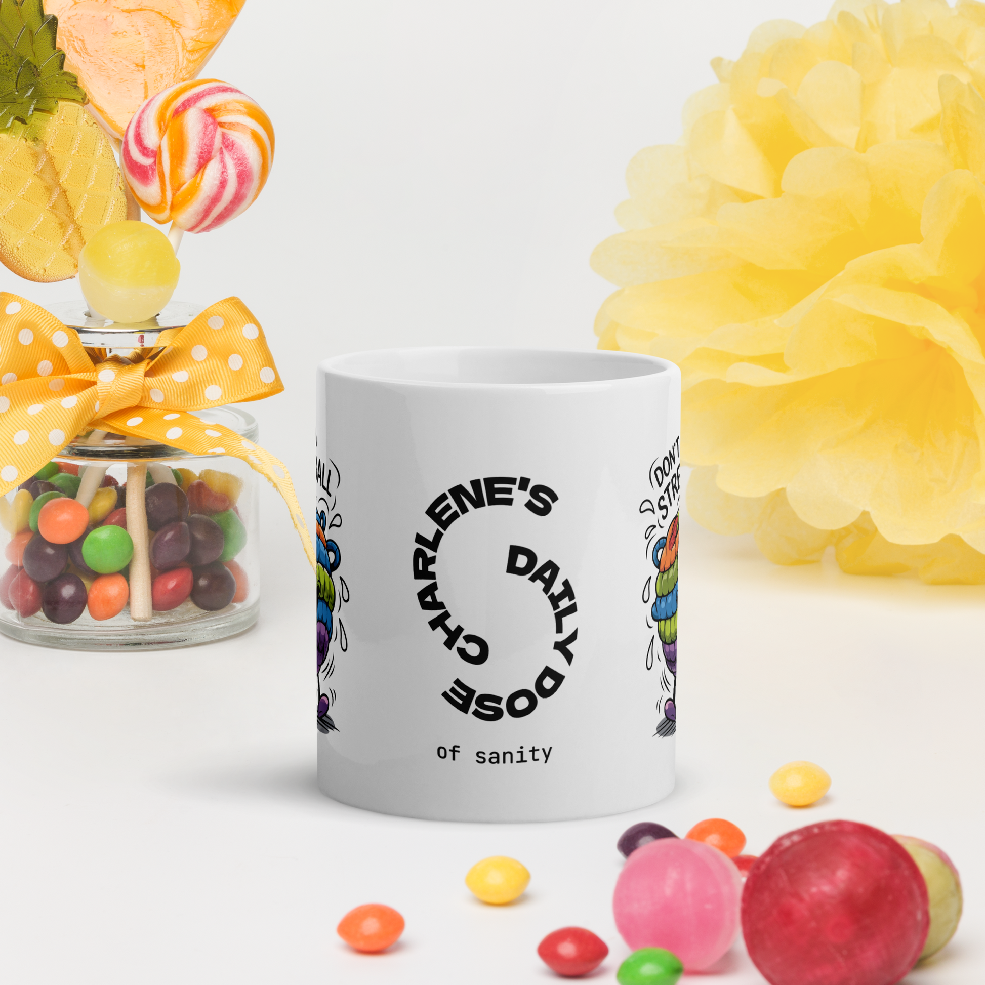 Don’t Be a Stressball funny mug personalized coffee cup with fun saying, perfect gift for friends and coworkers