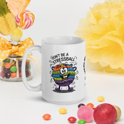 Don’t Be a Stressball funny mug personalized coffee cup with fun saying, perfect gift for friends and coworkers