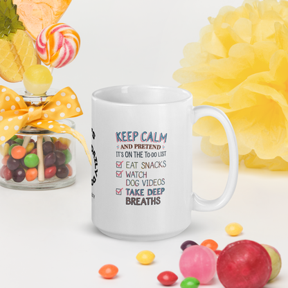 Keep Calm and Pretend It’s on the To-Do List funny mug custom ceramic coffee cup, fun daily coffee gift