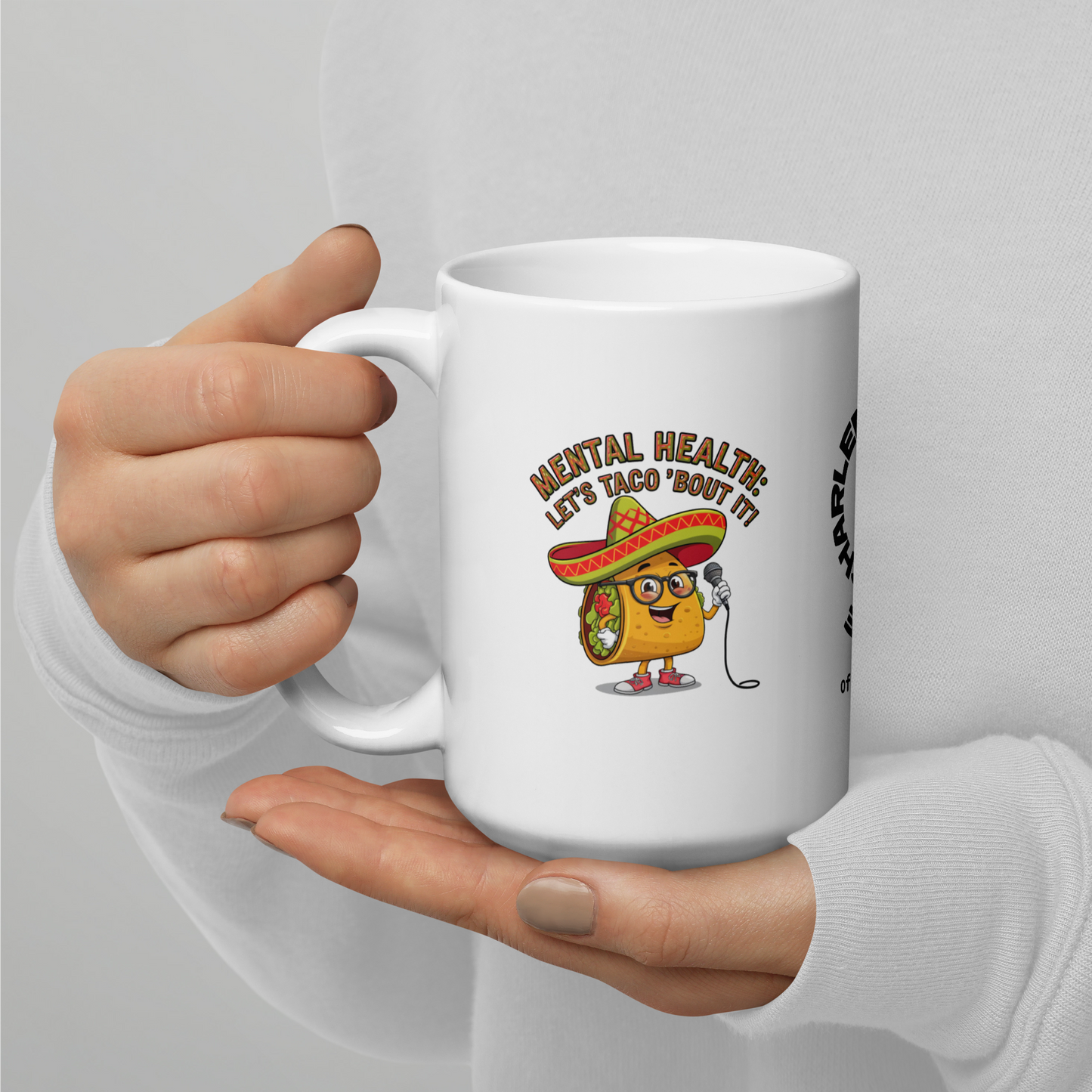 Mental Health: Let’s Taco ’Bout It funny mug personalized ceramic coffee cup with playful saying gift