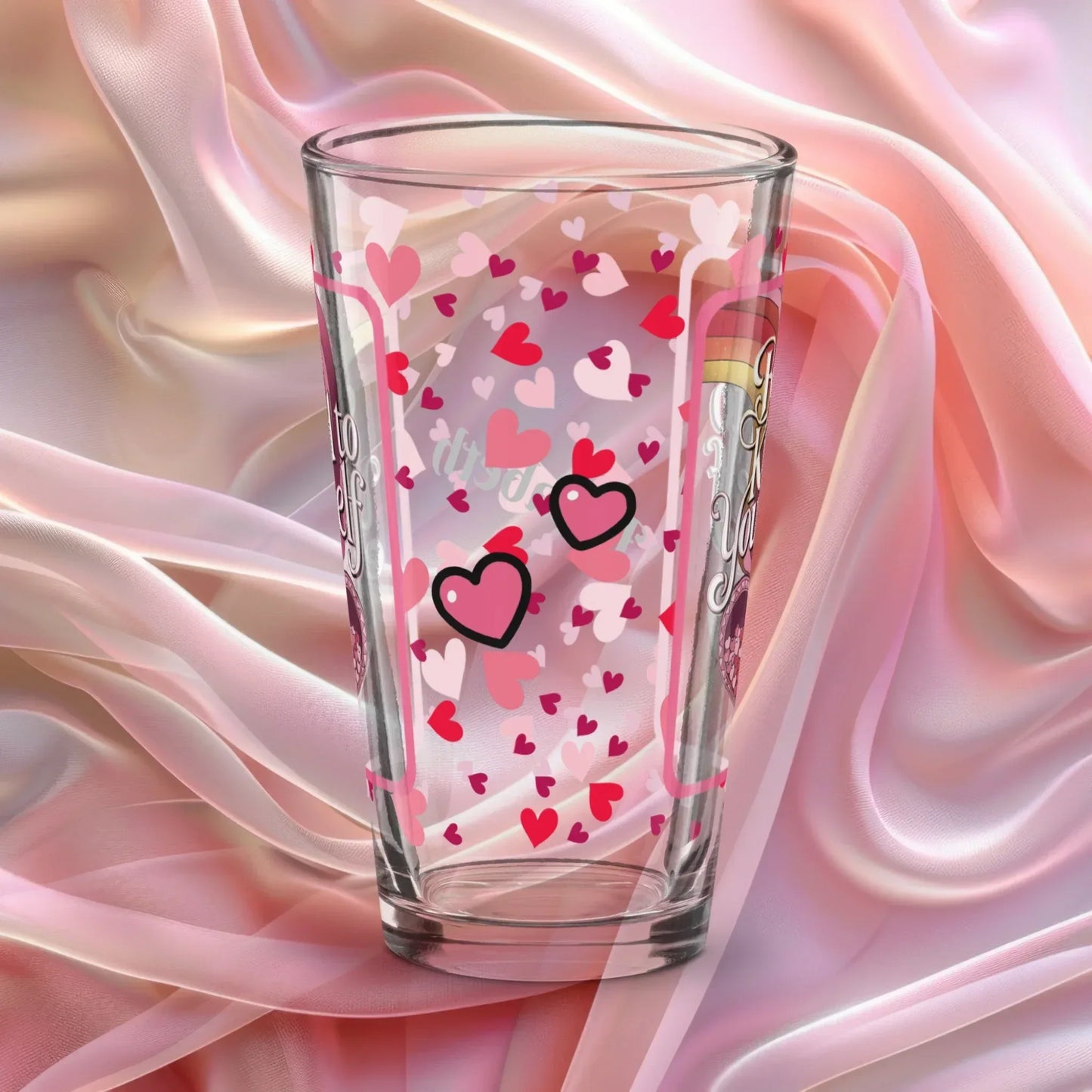 Shop our premium be kind yourself valentines day pint glass from MySisterIsASurvivor.