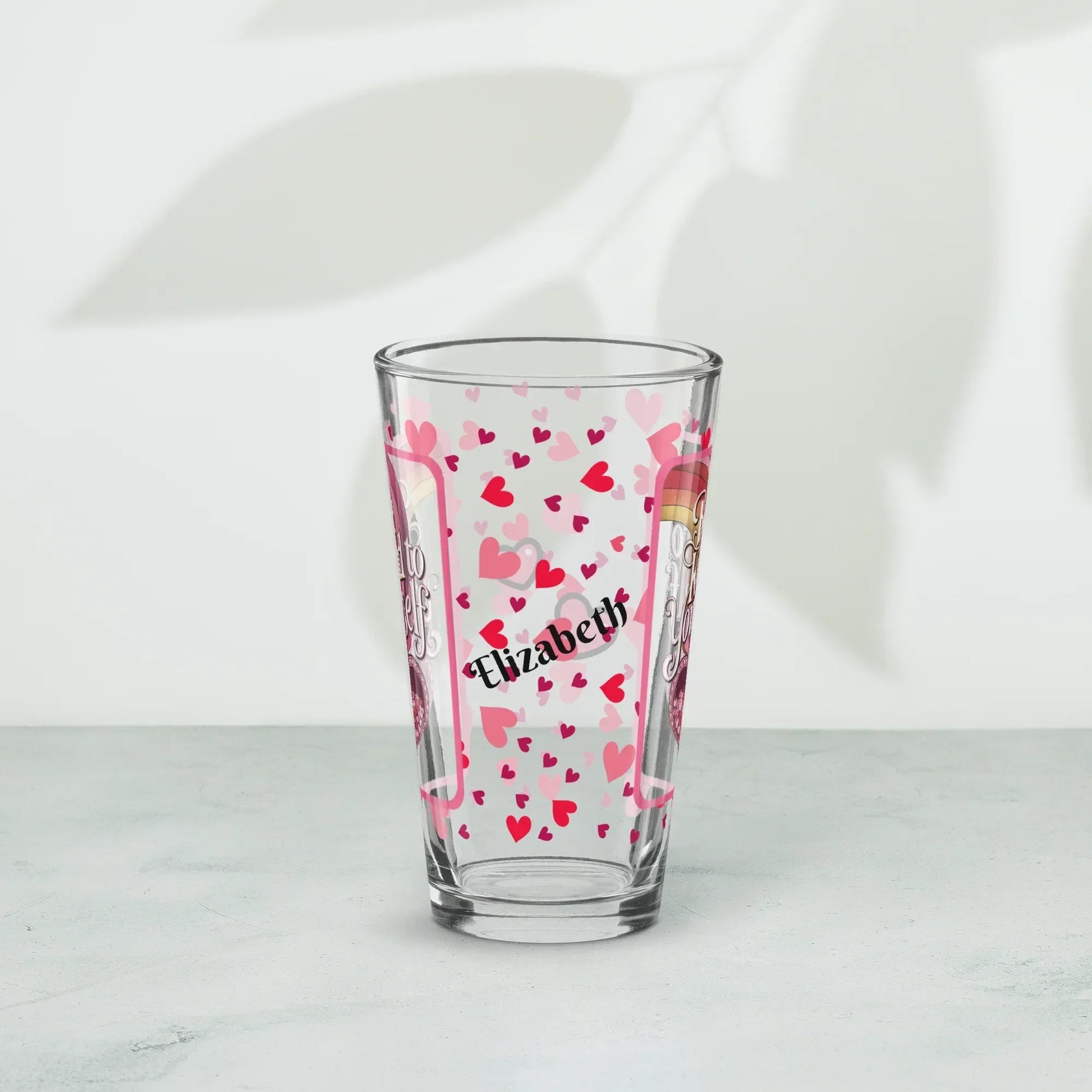 Shop our premium be kind yourself valentines day pint glass from MySisterIsASurvivor.