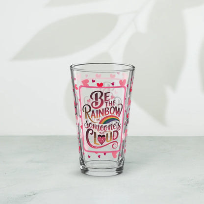 Shop our premium be the rainbow valentines day pint glass from MySisterIsASurvivor.