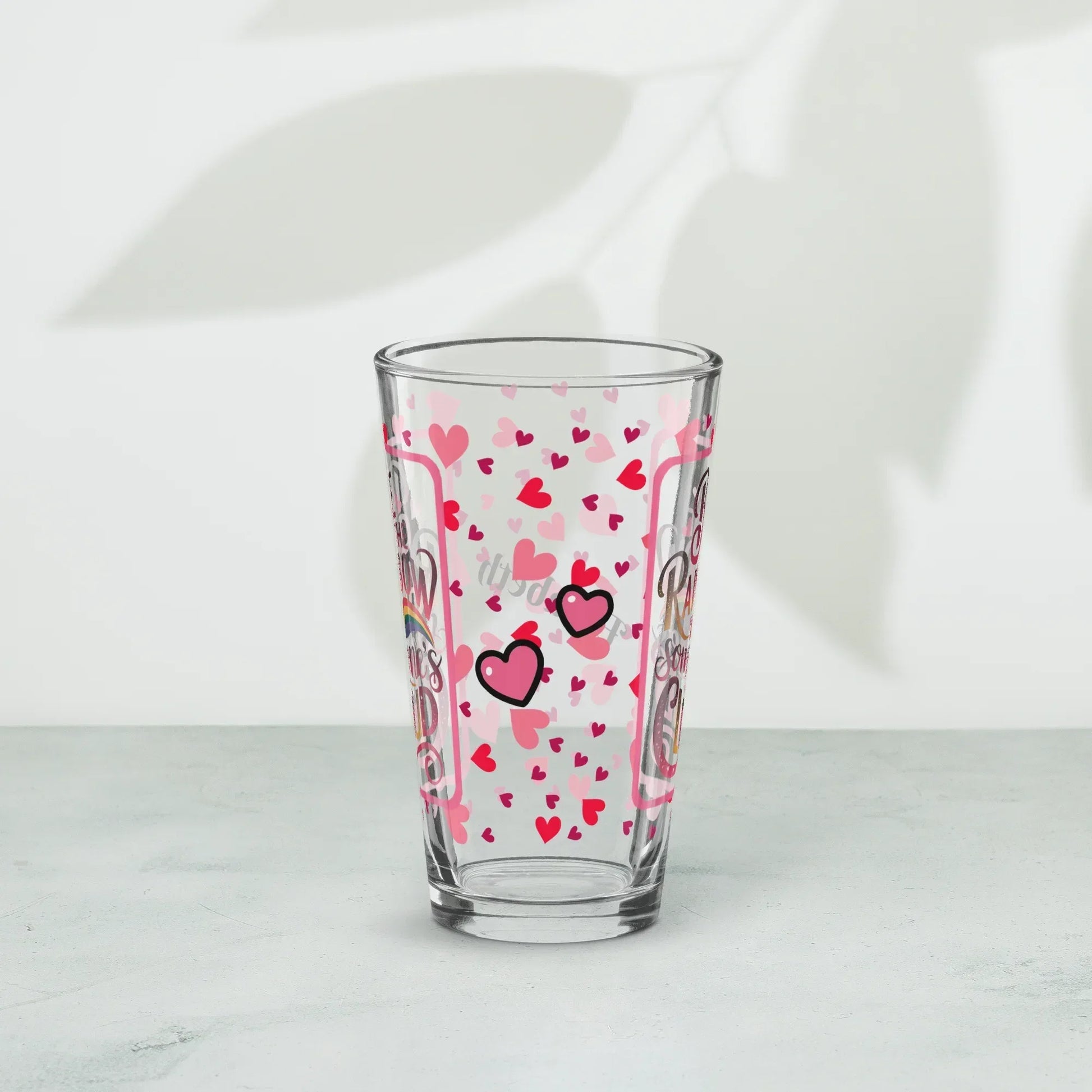 Shop our premium be the rainbow valentines day pint glass from MySisterIsASurvivor.
