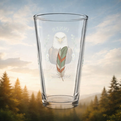 Shop our premium inner strength eagle pint glass from MySisterIsASurvivor.