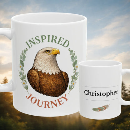 Shop our inspired journey eagle mug featuring the 11oz style option from MySisterIsASurvivor.