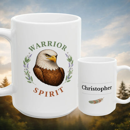 Shop our premium warrior spirit eagle mug from MySisterIsASurvivor.