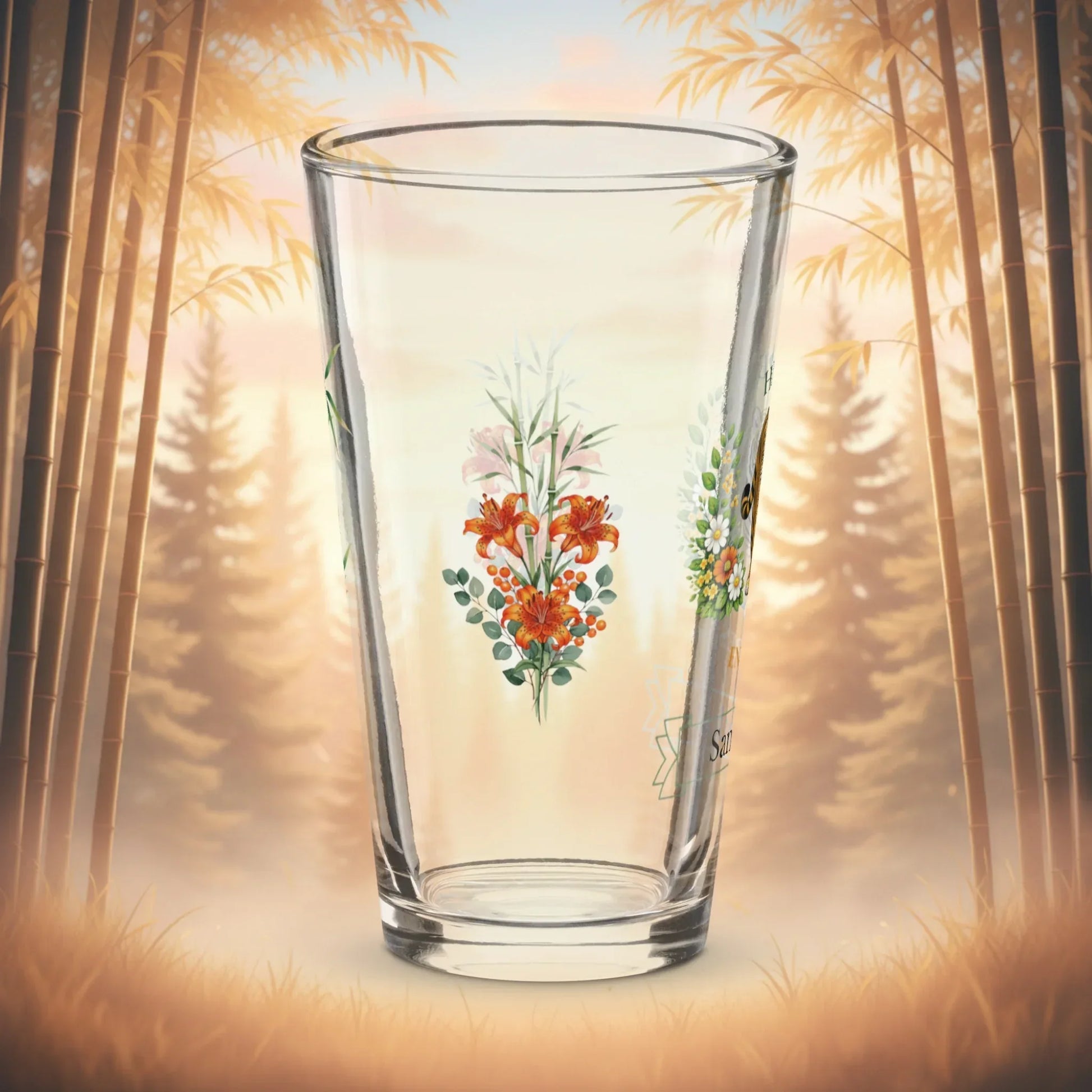 Shop our premium hope endures tiger pint glass from MySisterIsASurvivor.