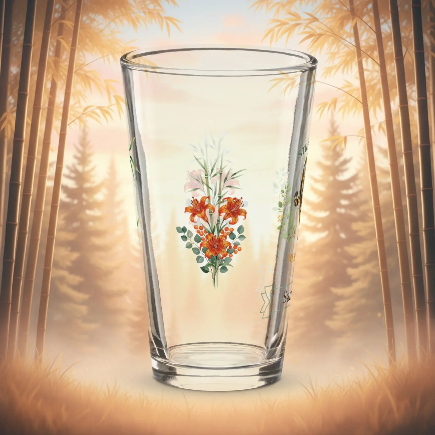 Shop our premium stripes of resilience tiger pint glass from MySisterIsASurvivor.