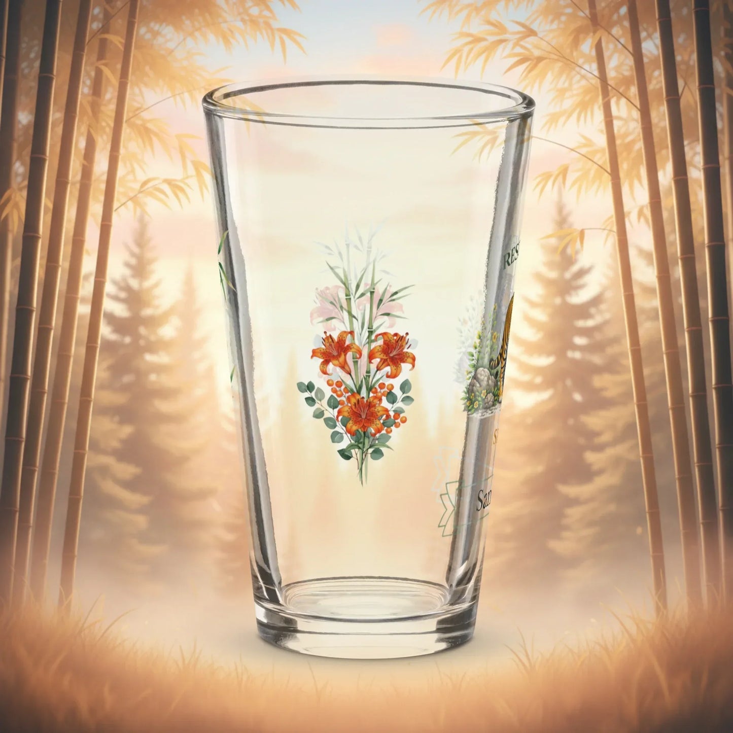Shop our premium resilient spirit tiger pint glass from MySisterIsASurvivor.