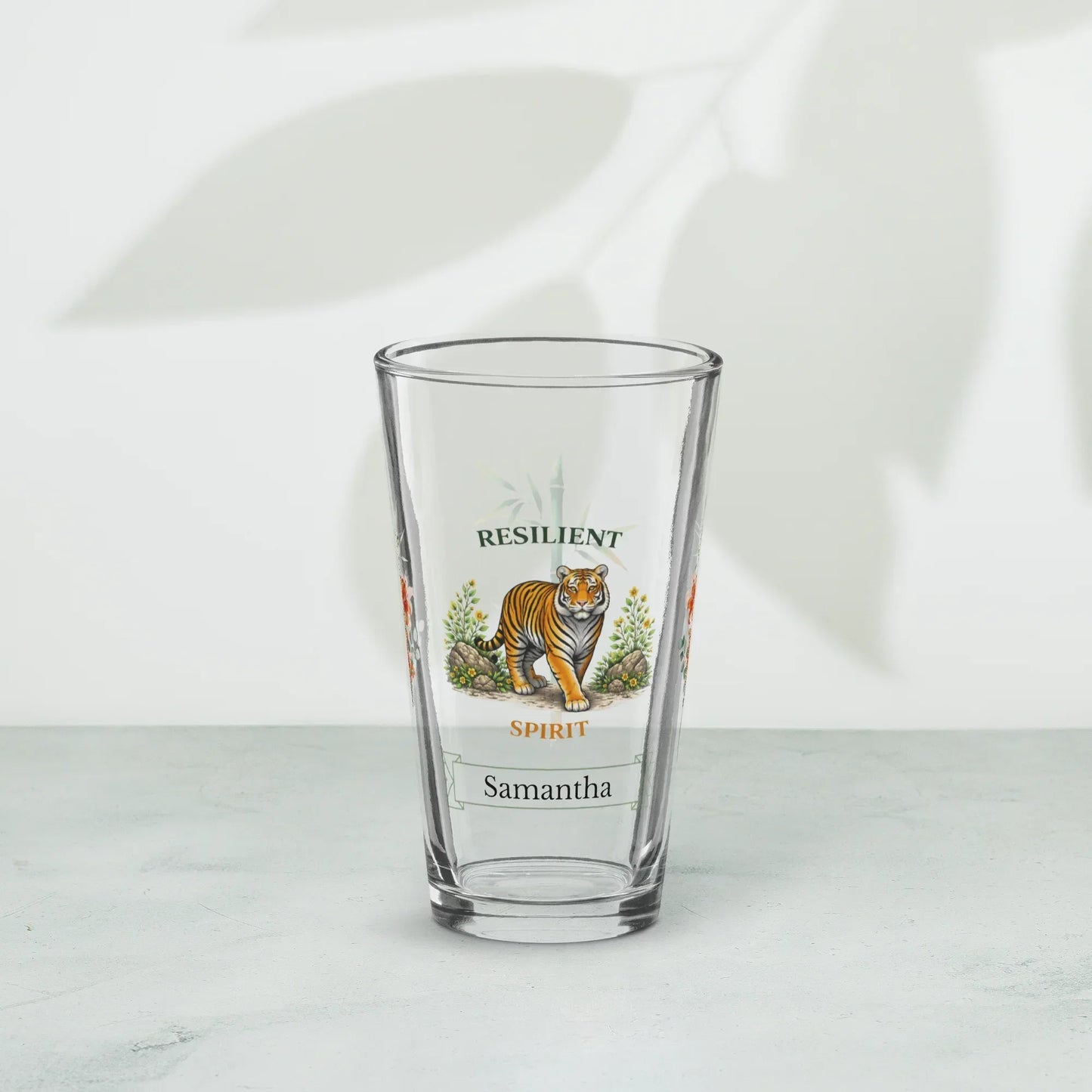 Shop our premium resilient spirit tiger pint glass from MySisterIsASurvivor.