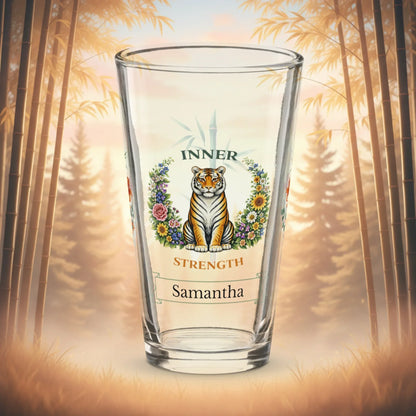 Shop our premium inner strength tiger pint glass from MySisterIsASurvivor.