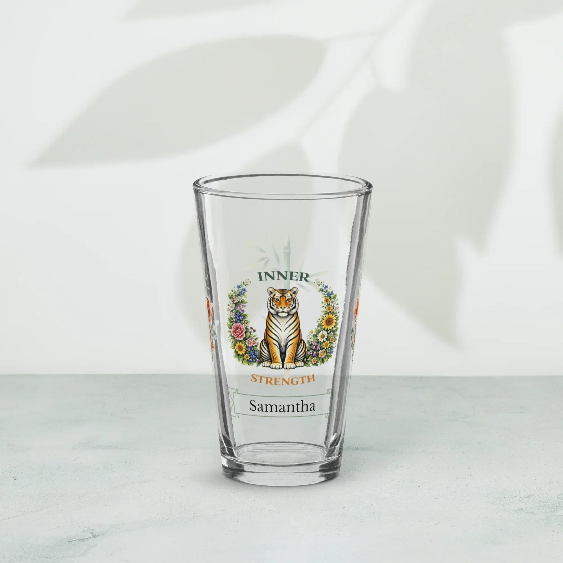 Shop our premium inner strength tiger pint glass from MySisterIsASurvivor.