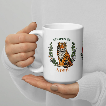Shop our premium stripes of hope tiger mug from MySisterIsASurvivor.