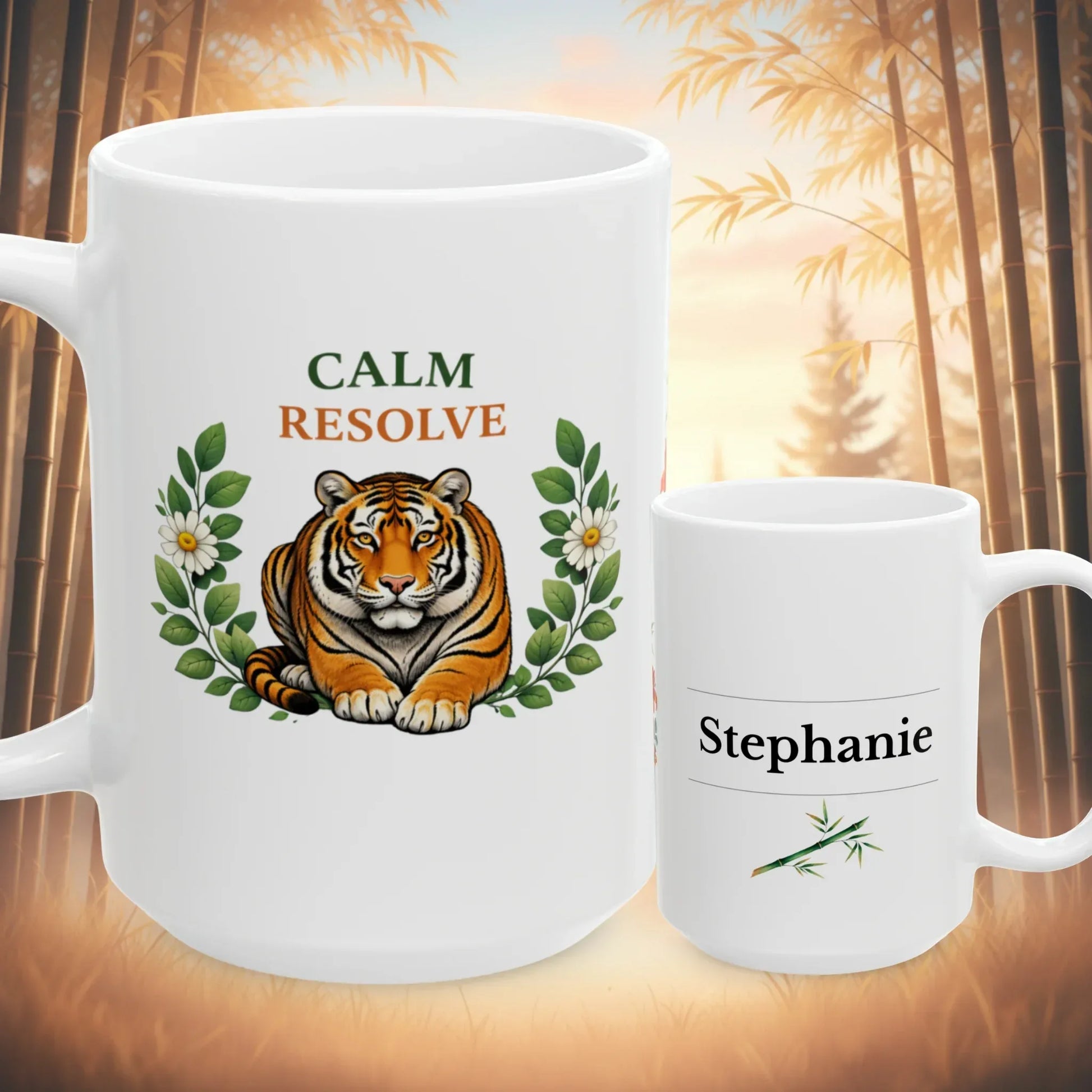 Shop our premium calm resolve tiger mug from MySisterIsASurvivor.
