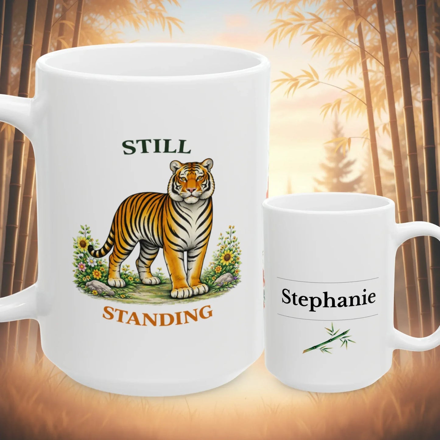Shop our premium still standing tiger mug from MySisterIsASurvivor.