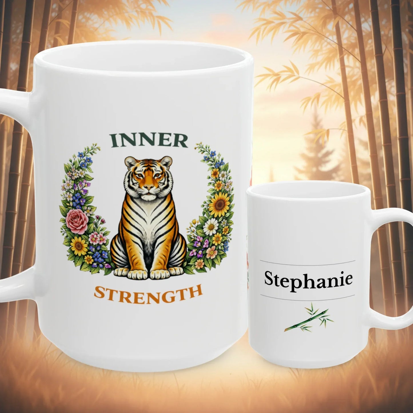 Shop our premium inner strength tiger mug from MySisterIsASurvivor.