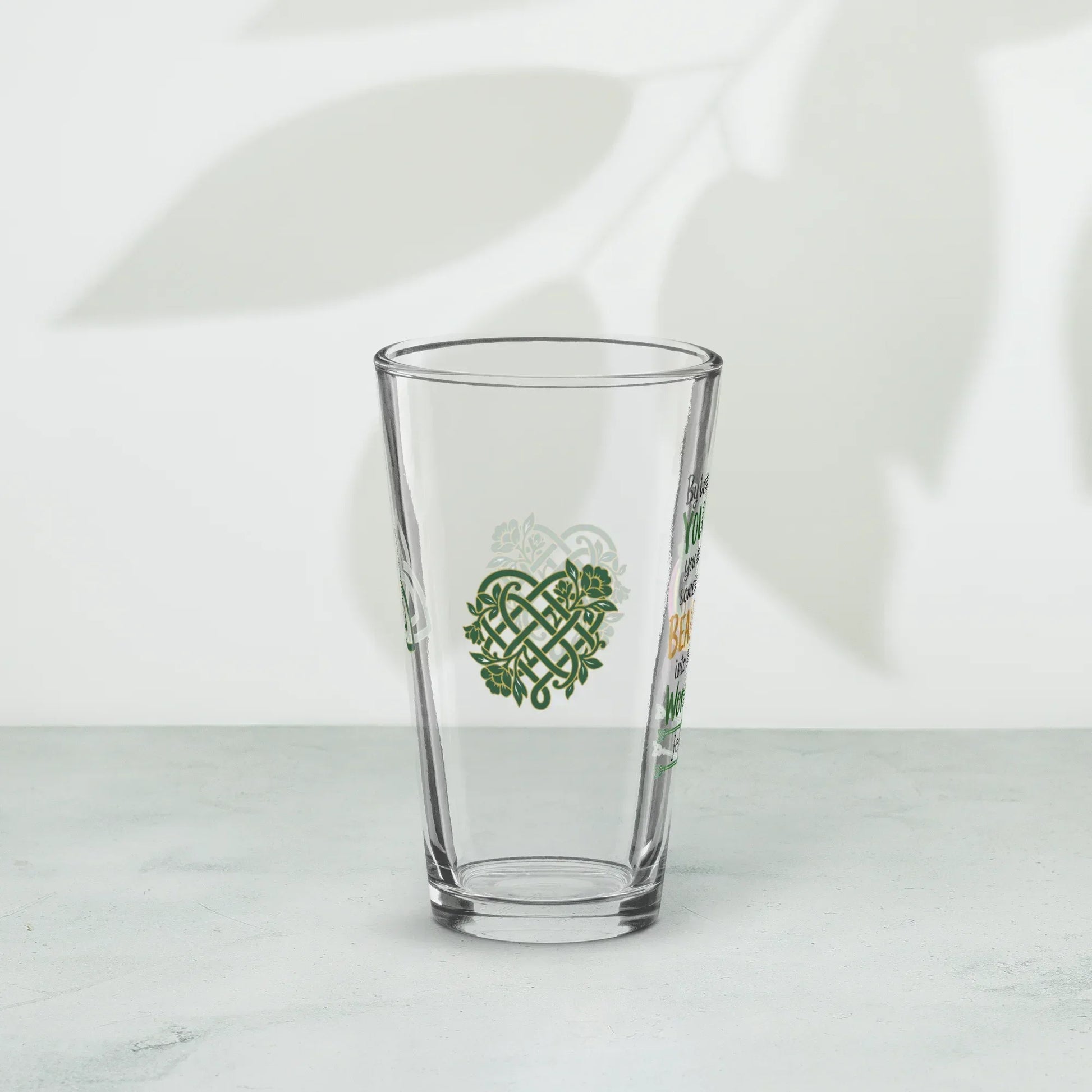 Shop our premium by being yourself st patrick pint glass from MySisterIsASurvivor.