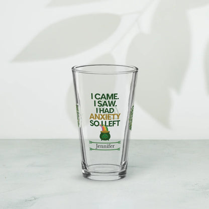 Shop our premium i came i saw st patrick pint glass from MySisterIsASurvivor.
