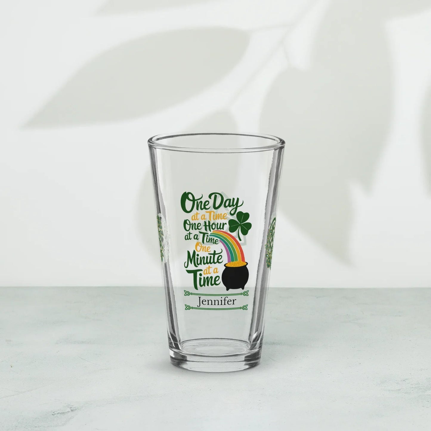 Shop our premium one day one hour one minute st patrick pint glass from MySisterIsASurvivor.
