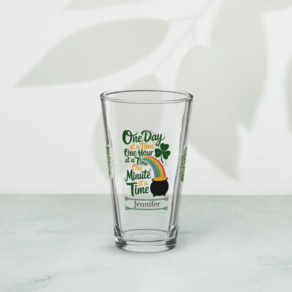 Shop our premium one day one hour one minute st patrick pint glass from MySisterIsASurvivor.