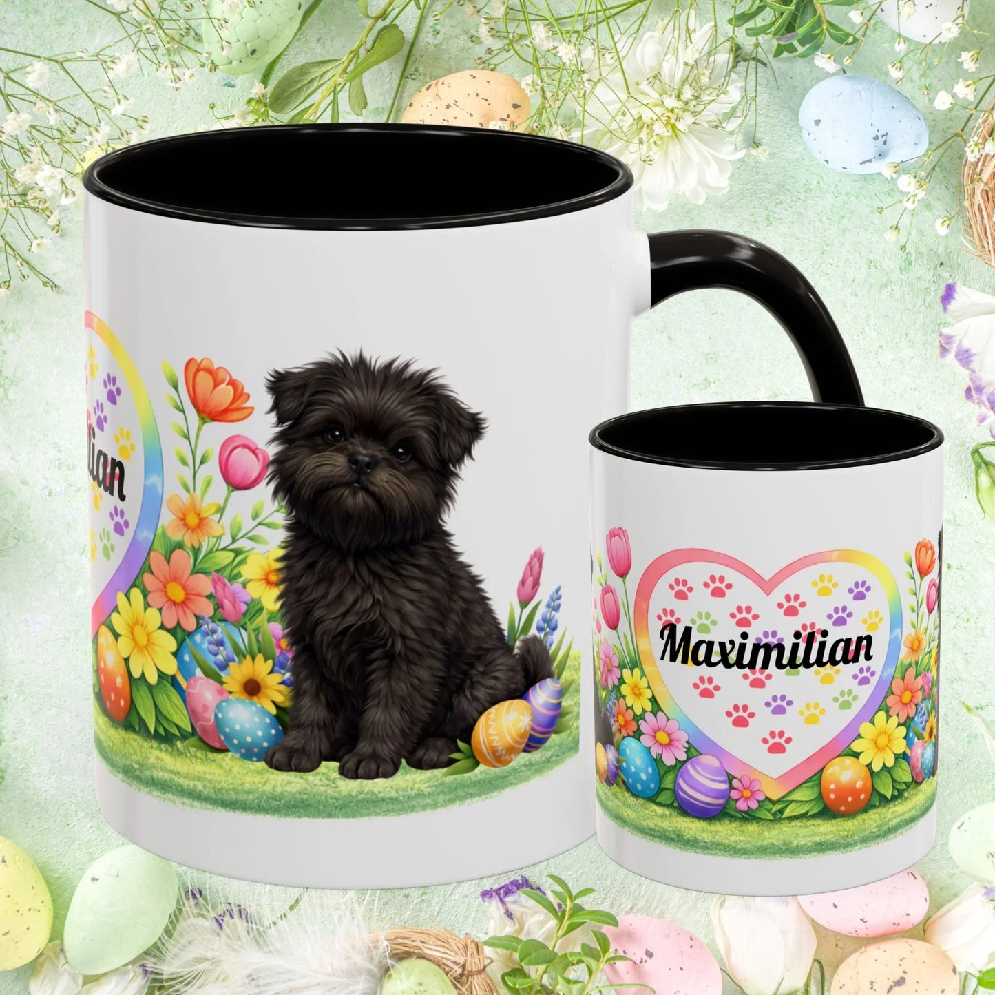 Shop our affenpinscher puppy easter mug featuring the 11oz style option from MySisterIsASurvivor.